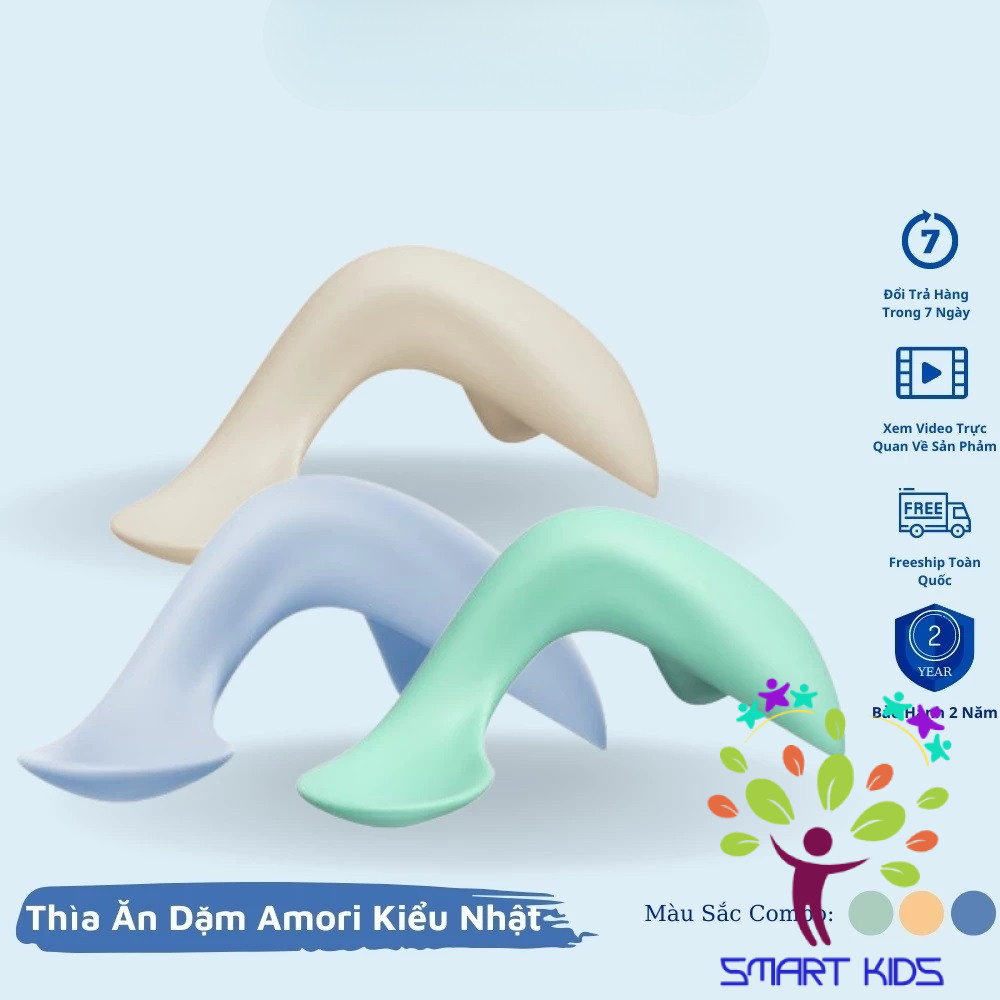 Thìa ăn dặm cho bé Amori INOCHI (Thìa Cong) dành cho bé