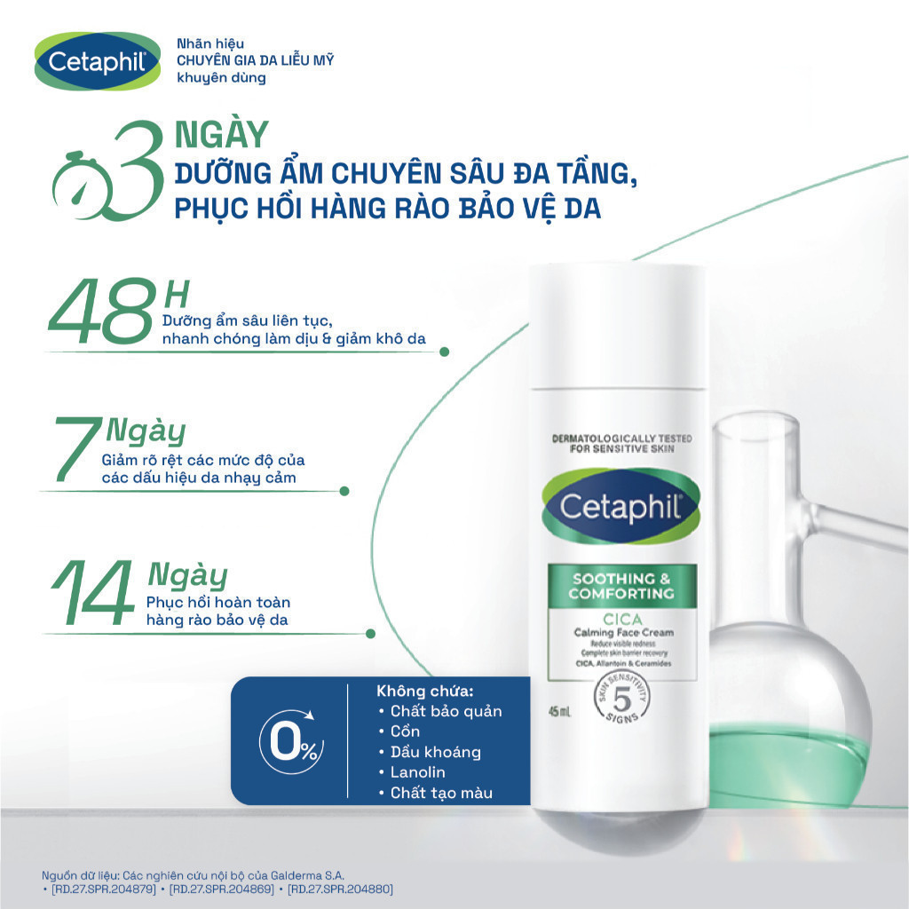 Kem Dưỡng ẩm Và Phục Hồi Chuyên Sâu Cetaphil Soothing and Comforting Cica Calming Face Cream 45ml