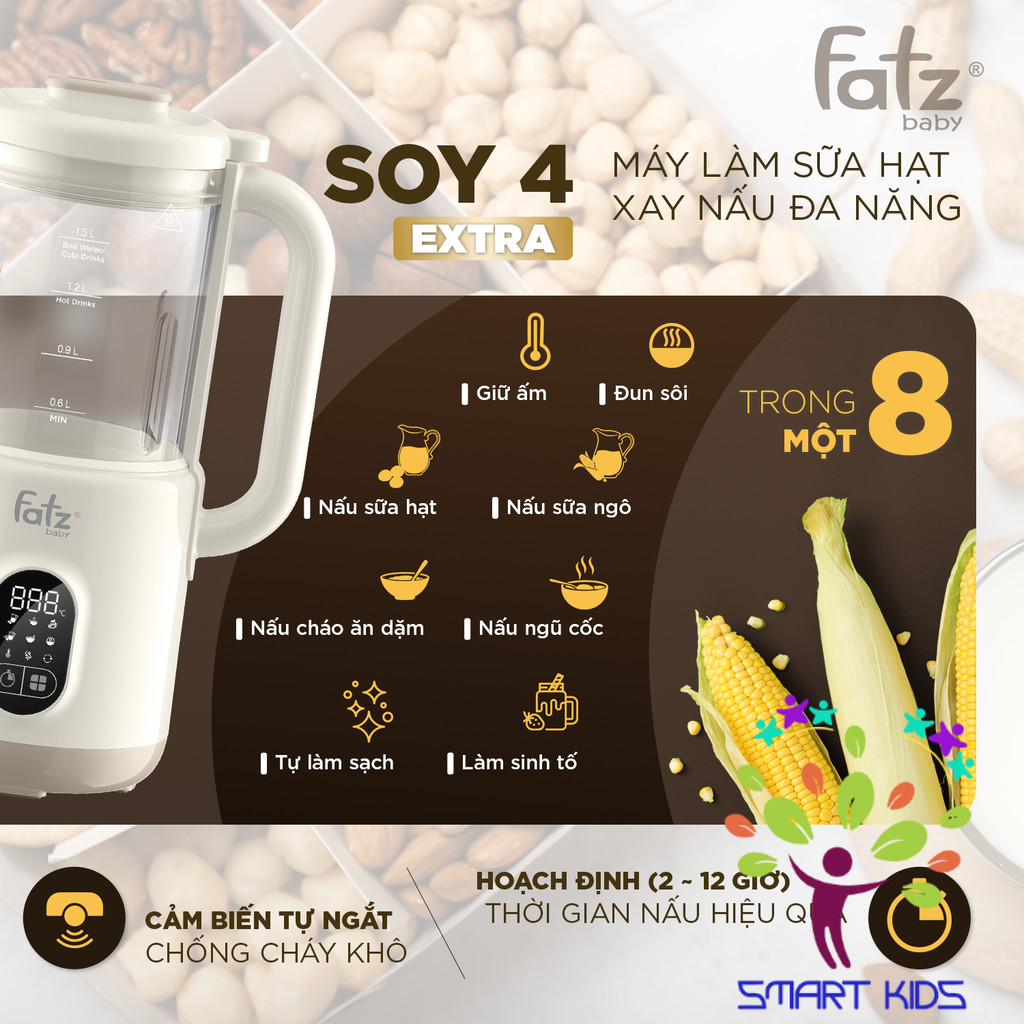 Máy Làm Sữa Hạt – Xay Nấu đa Năng Fatz Baby Soy 4 Extra FB5050TL