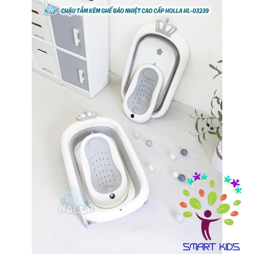 Chậu Tắm Kèm Ghế Báo Nhiệt Cao Cáp Holla HL-03239