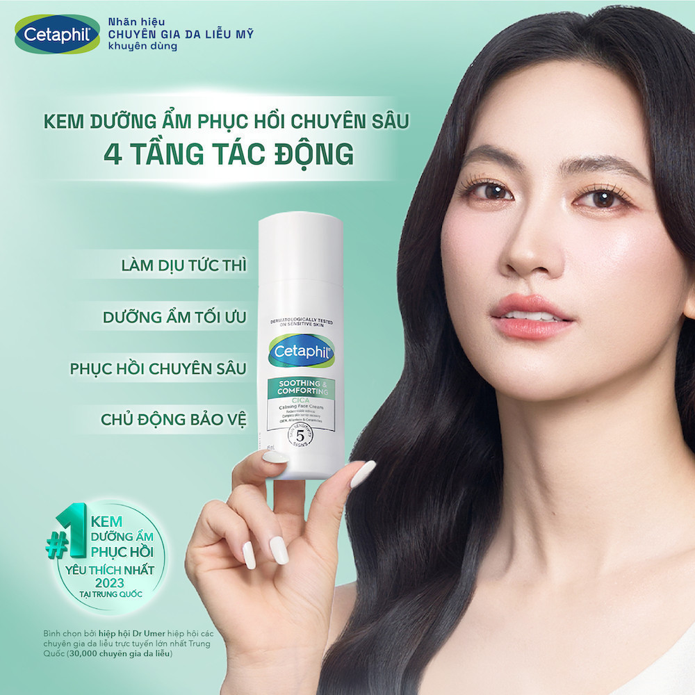 Kem Dưỡng ẩm Và Phục Hồi Chuyên Sâu Cetaphil Soothing and Comforting Cica Calming Face Cream 45ml