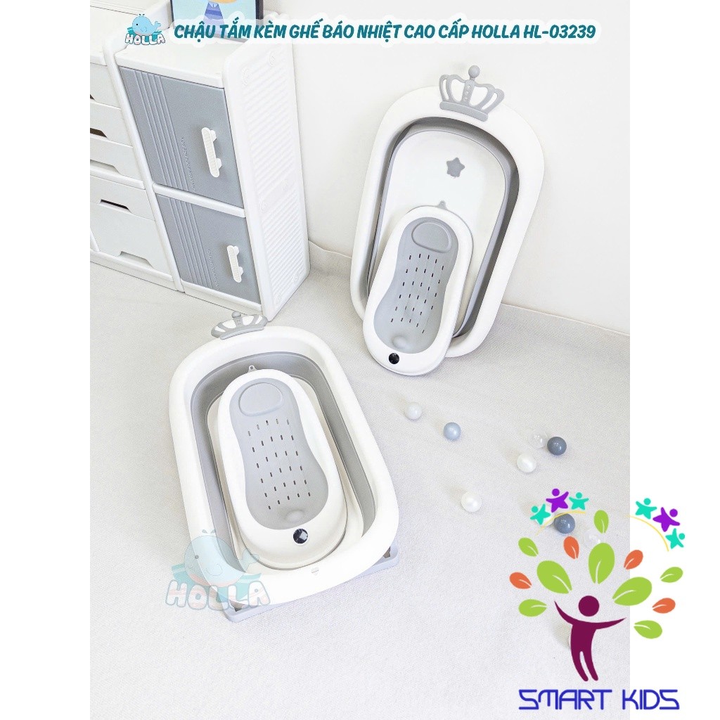 Chậu Tắm Kèm Ghế Báo Nhiệt Cao Cáp Holla HL-03239
