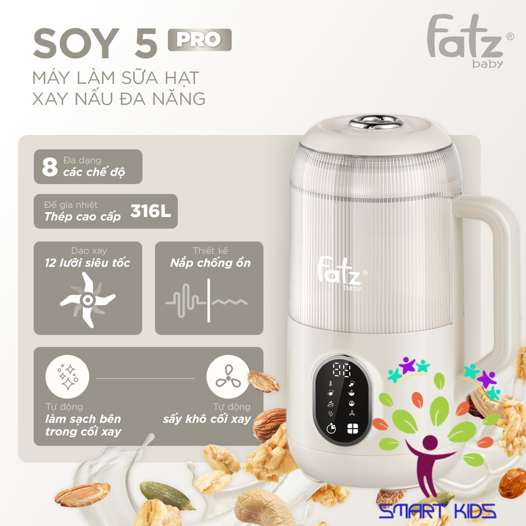 Máy Làm Sữa Hạt – Xay Nấu đa Năng Fatz Baby Soy 5 Pro FB5020TL