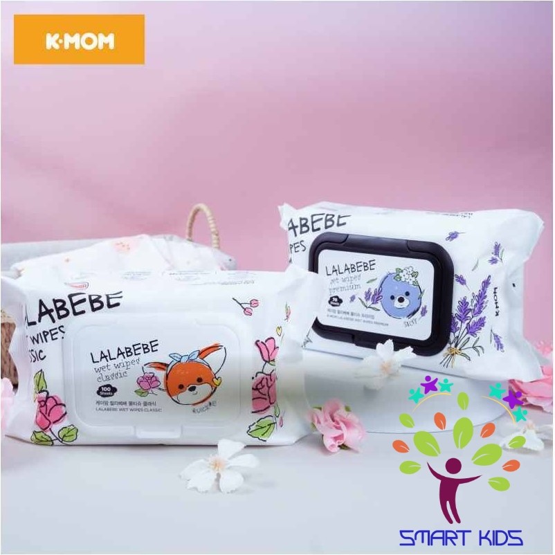 Khăn Ướt K-mom Hàn Quốc Hộp 100c Khăn Ướt Kmom Lalabebe