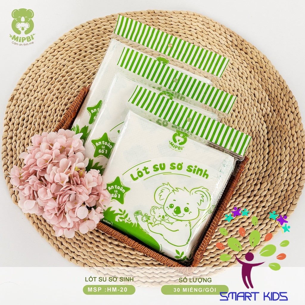 Lót Phân Su Mipbi Sơ Sinh 30 Miếng /1Túi