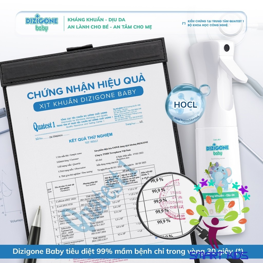 Xịt kháng khuẩn Dizigone Baby 300ml - Vệ sinh tay chân, đồ chơi, đồ dùng; phòng bệnh & bảo vệ bé
