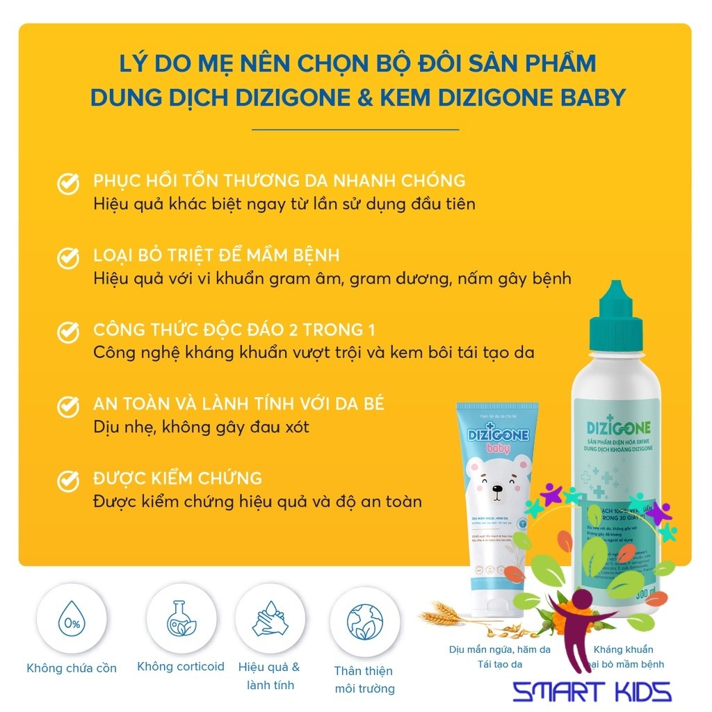 Kem Dizigone Baby Dịu Mẩn Ngứa, Ngừa Hăm Da, Bảo Vệ Và Phục Hồi Da Bé Tuýp 30g