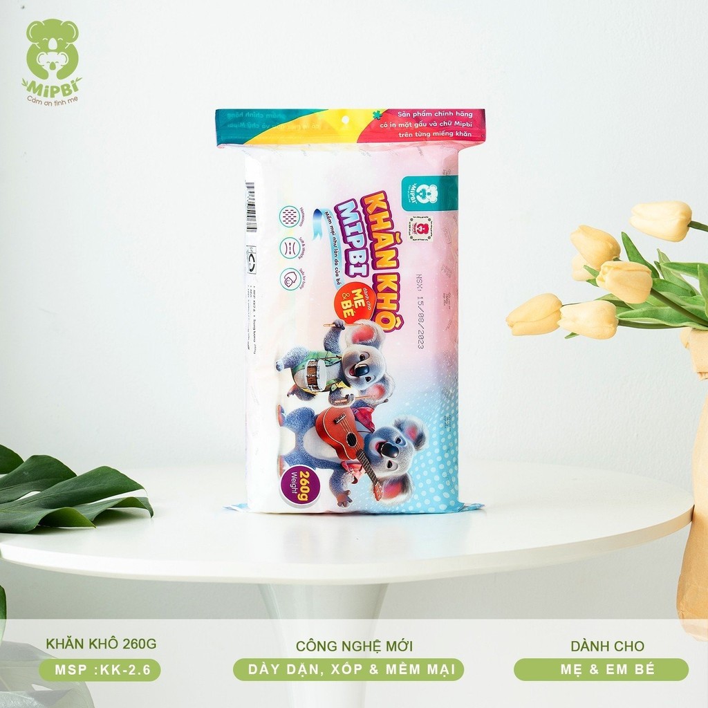 Khăn vải khô đa năng cho mẹ và bé Mipbi Viet Nam