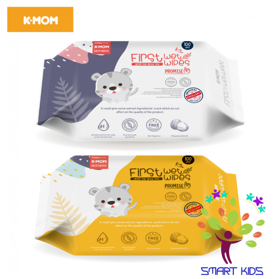 Khăn Ướt K-mom Hàn Quốc Hộp 100c Khăn Ướt Kmom Lalabebe