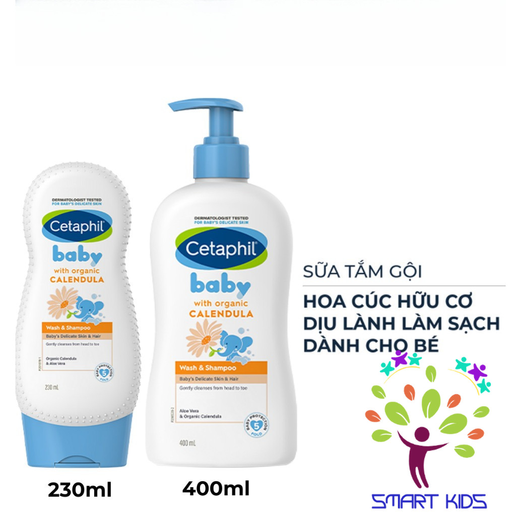 Sữa Tắm Gội Tinh Chất Hoa Cúc Hữu Cơ Cetaphil Baby Calendula