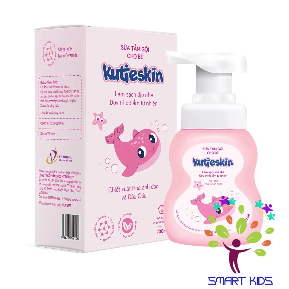 Sữa tắm gội cho bé Kutieskin 200ml