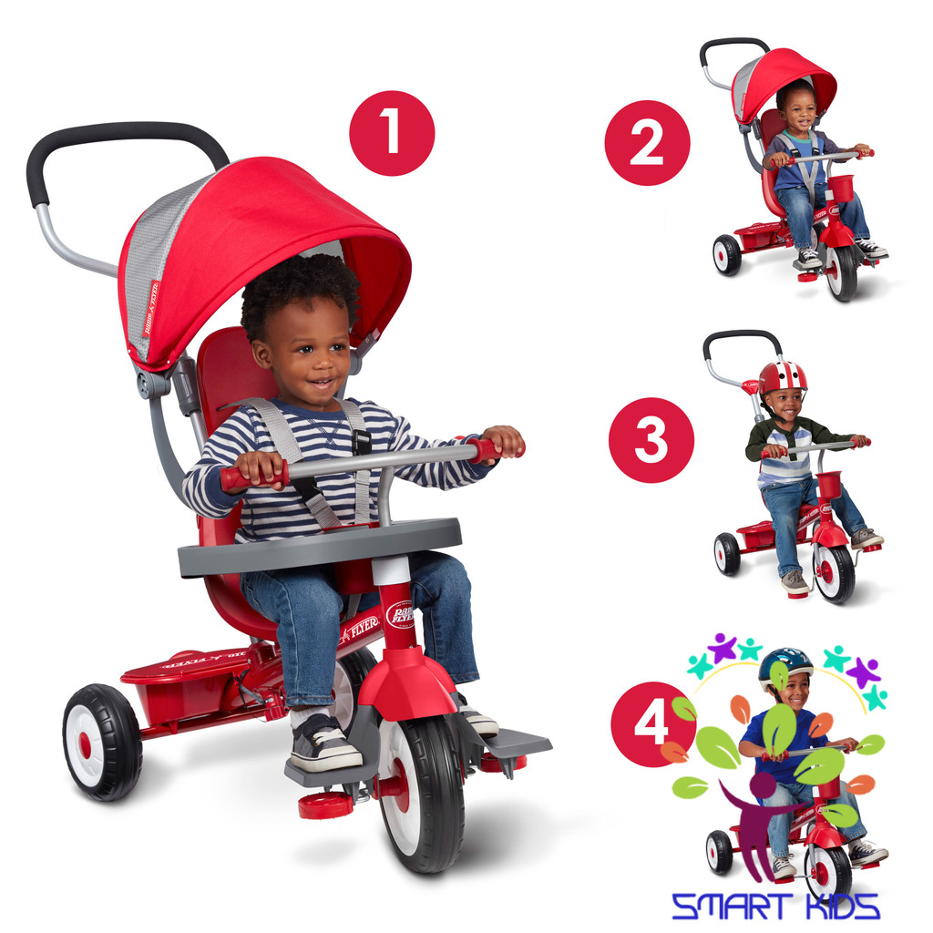 Xe đạp ba bánh trẻ em Radio Flyer 4-in-1 Stroll 'N Trike