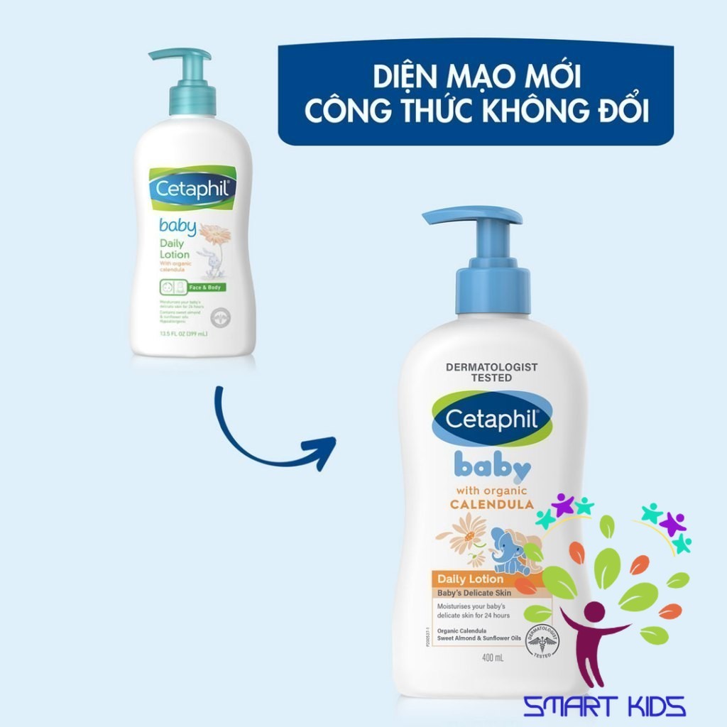 Sữa Dưỡng Ẩm Hoa Cúc Hữu Cơ Cetaphil Baby Calendula Dịu Lành Cho Bé 400ml