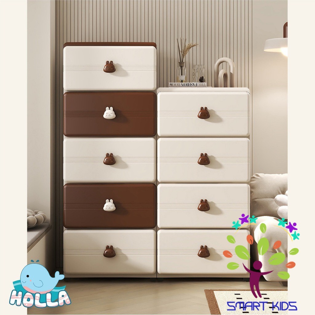 Tủ đựng quần áo Thỏ Holla 4 - 5 tầng có bánh xe