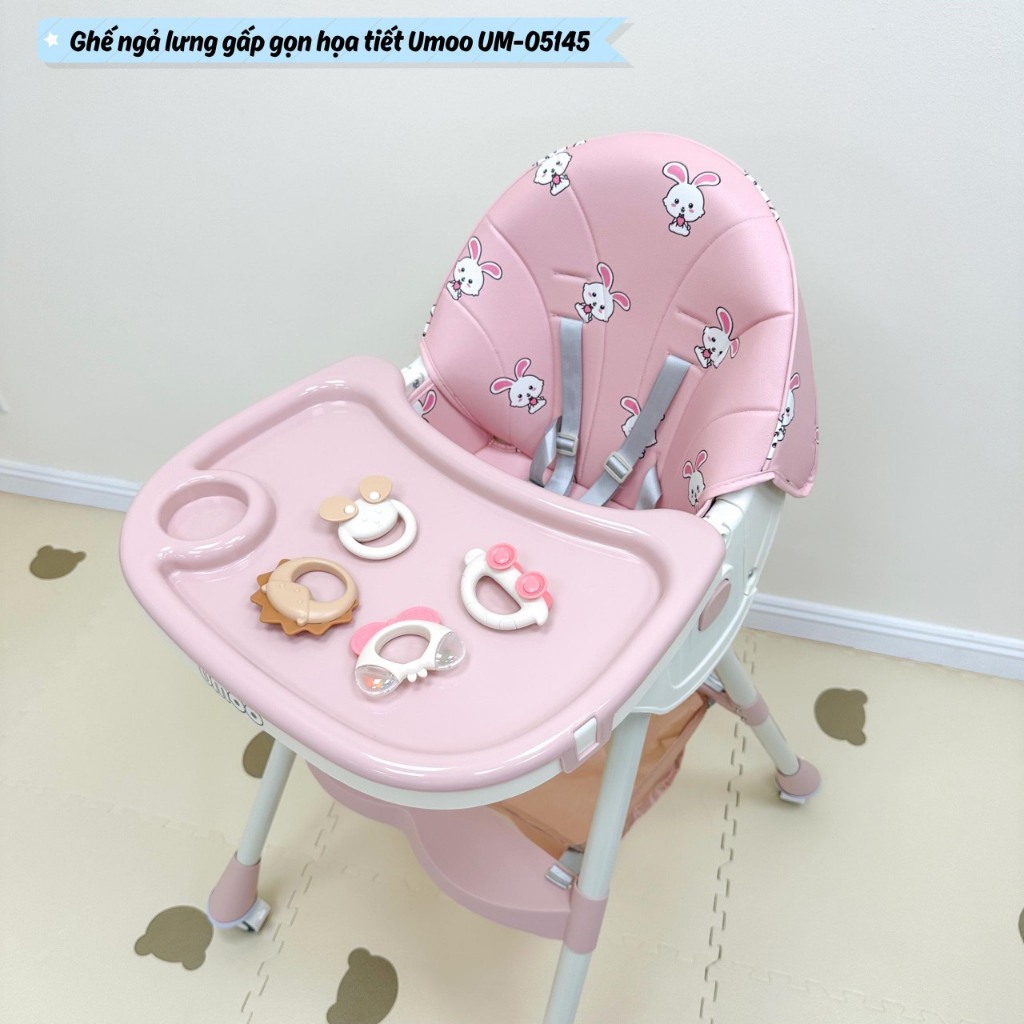 Ghế Ăn Ngả Lưng Gấp Gọn Có Bánh Umoo Um-05117 UM-05142 UM-05145