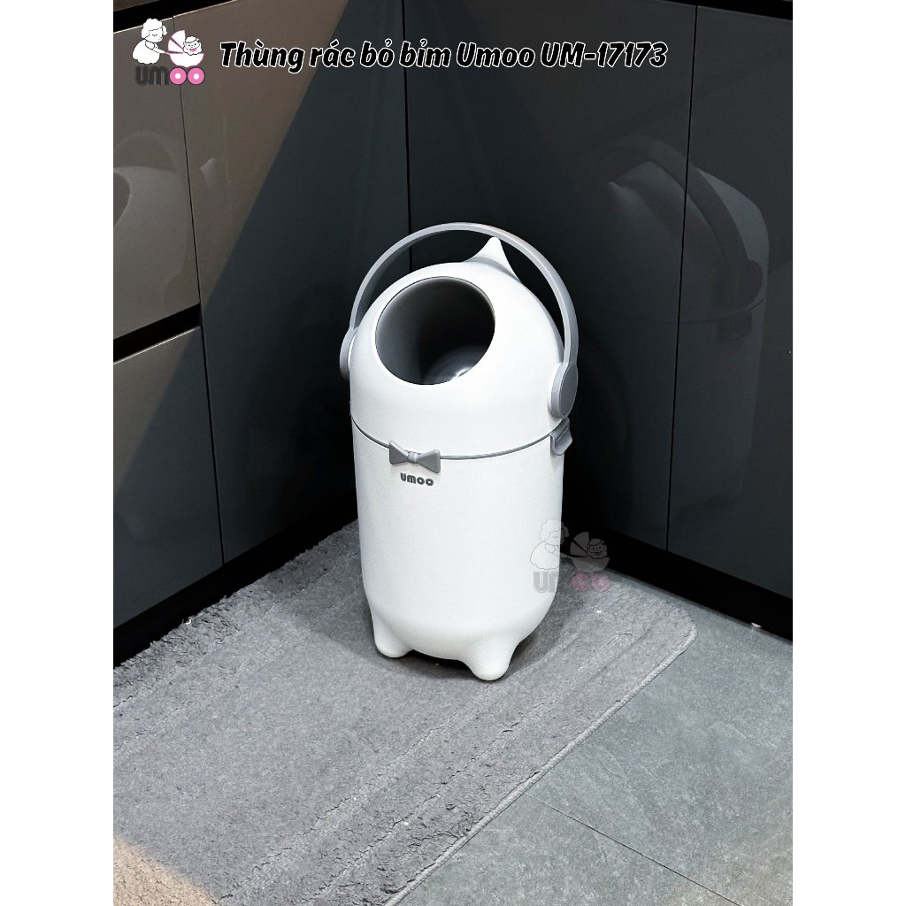 THÙNG RÁC XỬ LÝ TÃ BỈM CHÍNH HÃNG UMOO 10 LÍT UM-17173