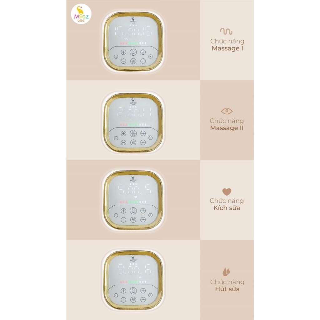 MÁY HÚT SỮA ĐIỆN ĐÔI MOAZ BÉBÉ MB-029 MB-090