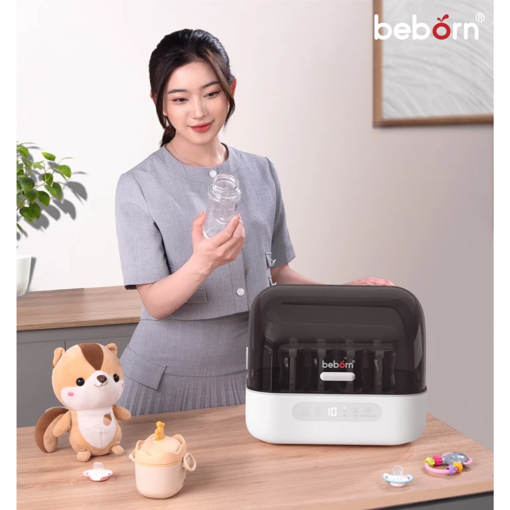 Máy úp Bình Sữa Tiệt Trùng UVC Sấy Khô Và Bảo Quản Robusto 2 Beborn SB02 SB02HB