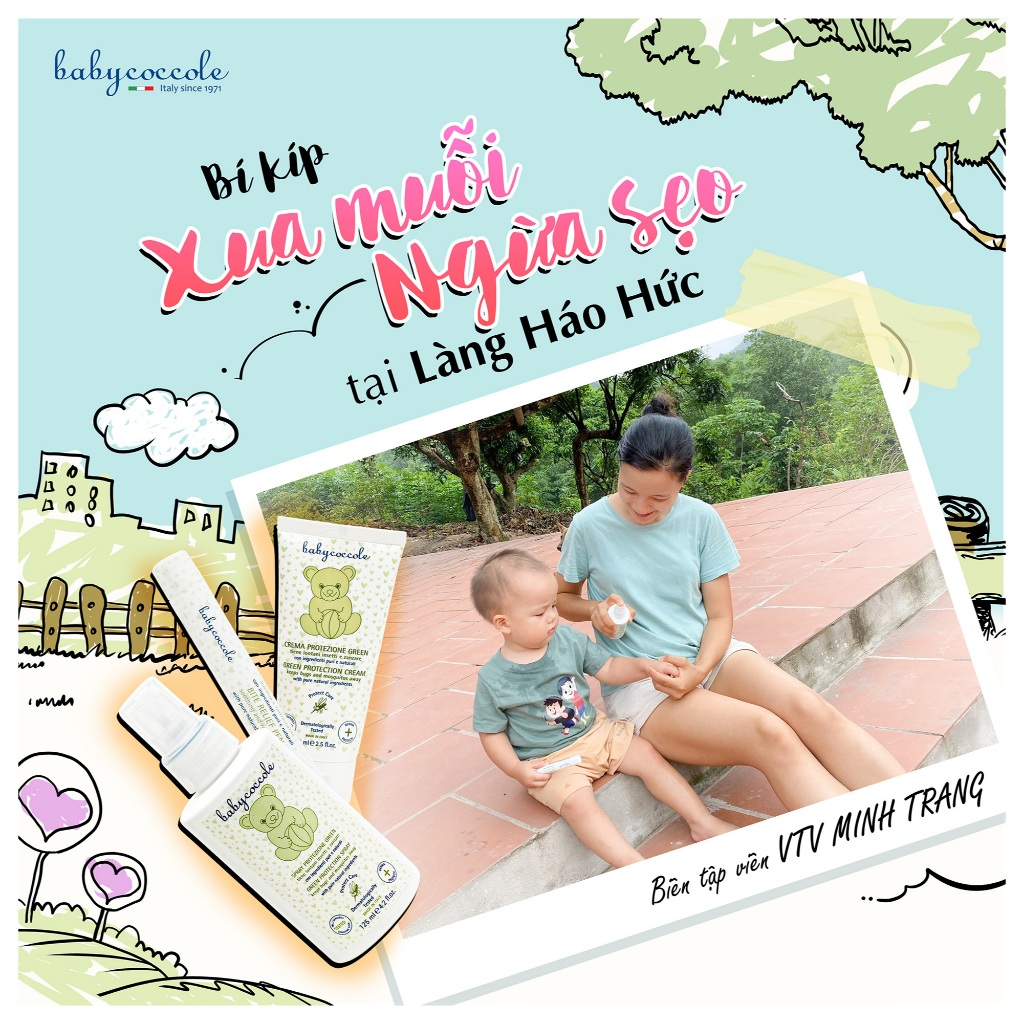Xịt xua muỗi chiết xuất tía tô đất và cây phong lữ BABYCOCCOLE 125ml 0M+ dành cho bé
