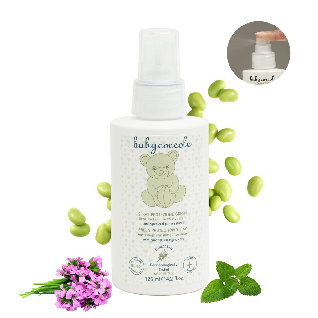 Xịt xua muỗi chiết xuất tía tô đất và cây phong lữ BABYCOCCOLE 125ml 0M+ dành cho bé