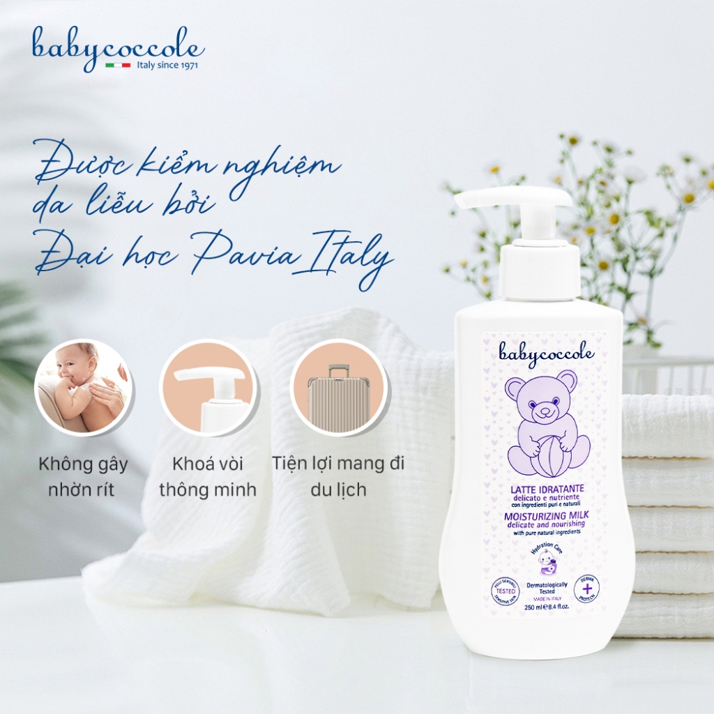 Sữa dưỡng thể chiết xuất hạnh nhân BABYCOCCOLE 250ml 0M+