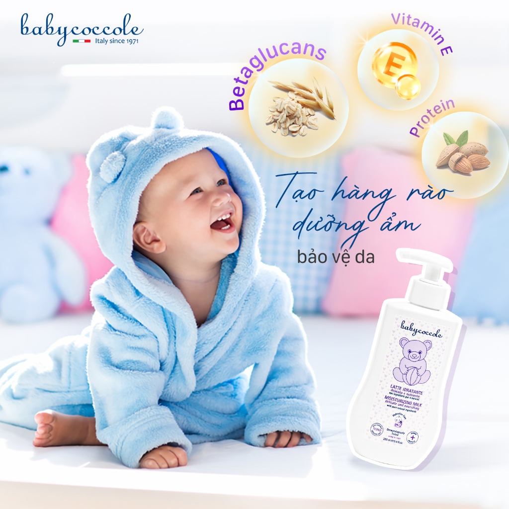 Sữa dưỡng thể chiết xuất hạnh nhân BABYCOCCOLE 250ml 0M+