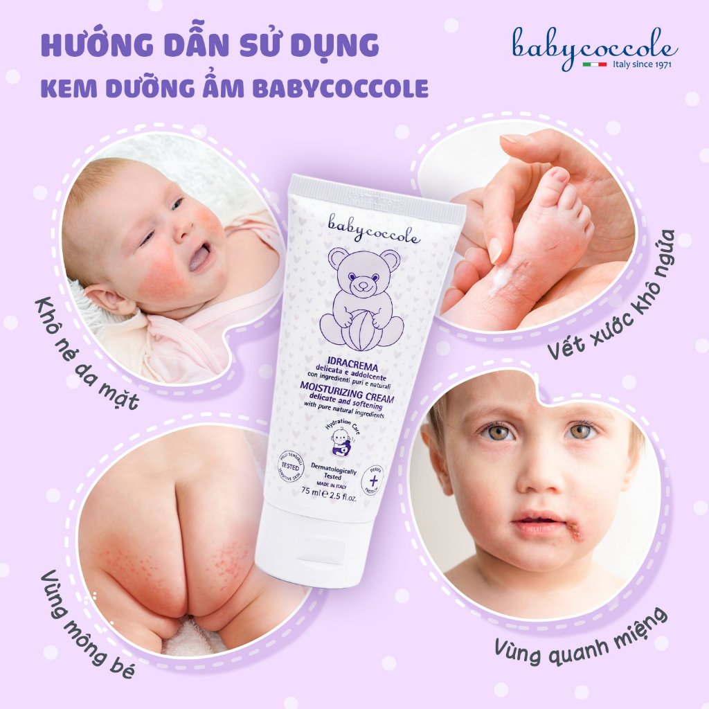 Kem dưỡng ẩm chiết xuất hạnh nhân BABYCOCCOLE 75ml 0M+