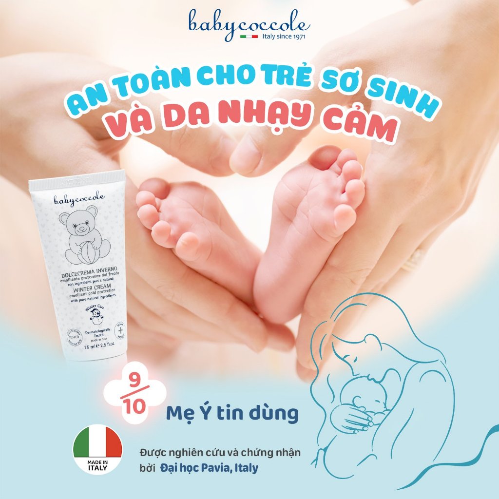 Kem nẻ và giữ ấm từ sáp ong vitamin BABYCOCCOLE 75ml 0M+