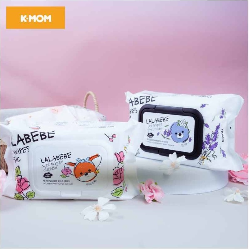 KHĂN ƯỚT CAO CẤP FIRST WET WIPES K-MOM HÀN QUỐC KHĂN ƯỚT KMOM LALABEBE