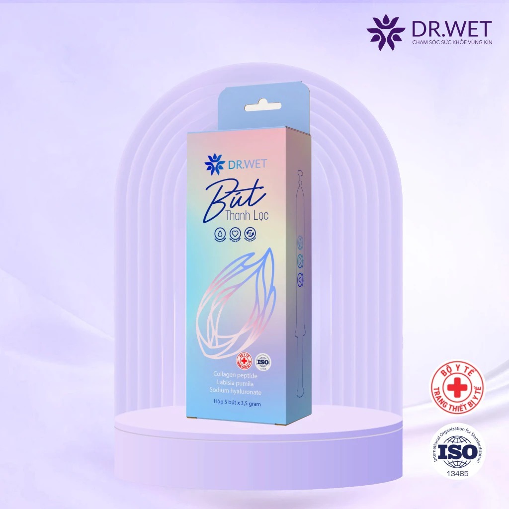 Đũa Thần Bút phụ khoa Bút Thanh Lọc Inner Gel DR.WET Giúp Cân Bằng pH, Giảm Mùi, Dưỡng Ẩm Hộp 5 Bút
