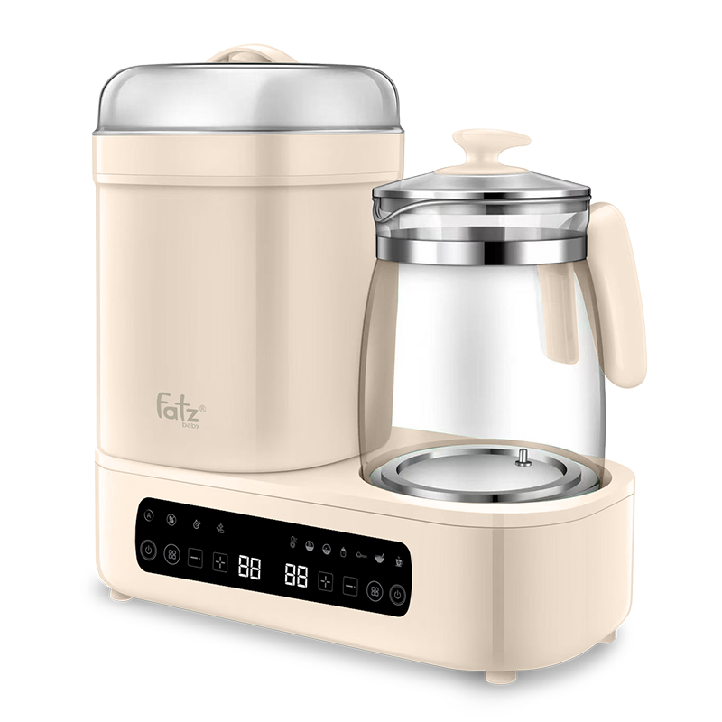Bình thuỷ tinh thay thế máy đun nước và hâm nước pha sữa điện tử Fatz Baby Quick và multimax 1200ml không kèm nắp