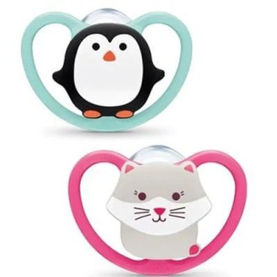 BỘ 2 TI GIẢ NUK SPACE SILICONE CHÍNH HÃNG NHẬP KHẨU ĐỨC