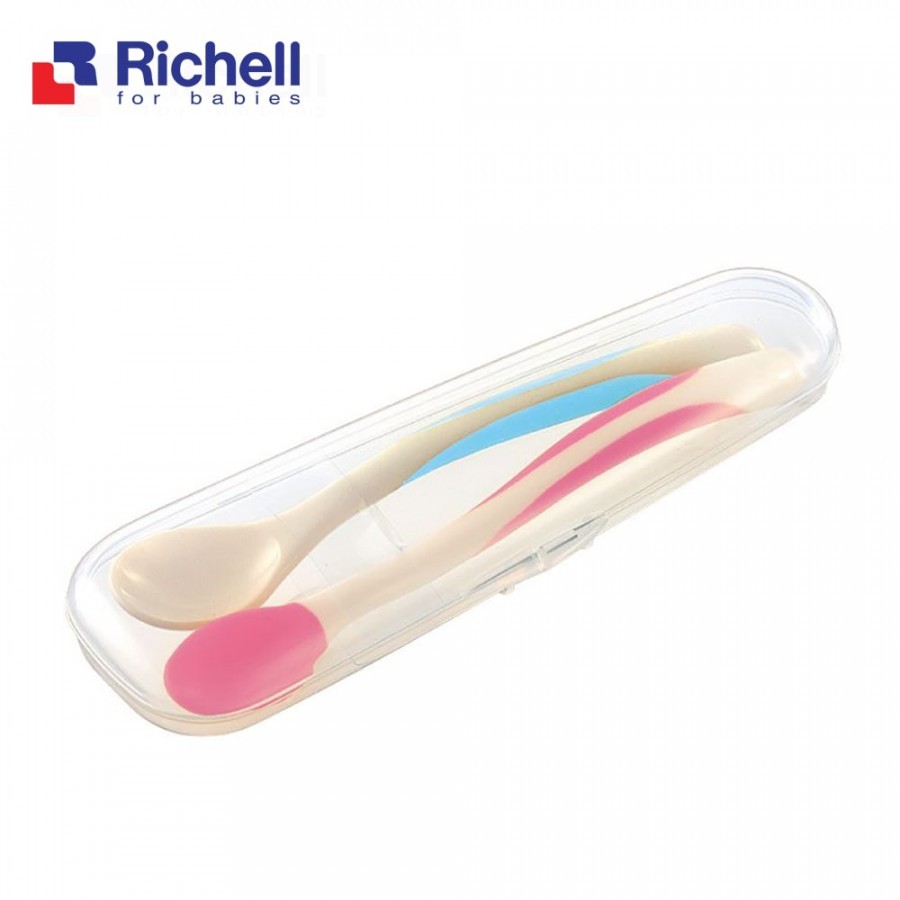 Bộ 2 Thìa Mềm Muỗng Mềm Muỗng Nhựa Có Hộp Richell