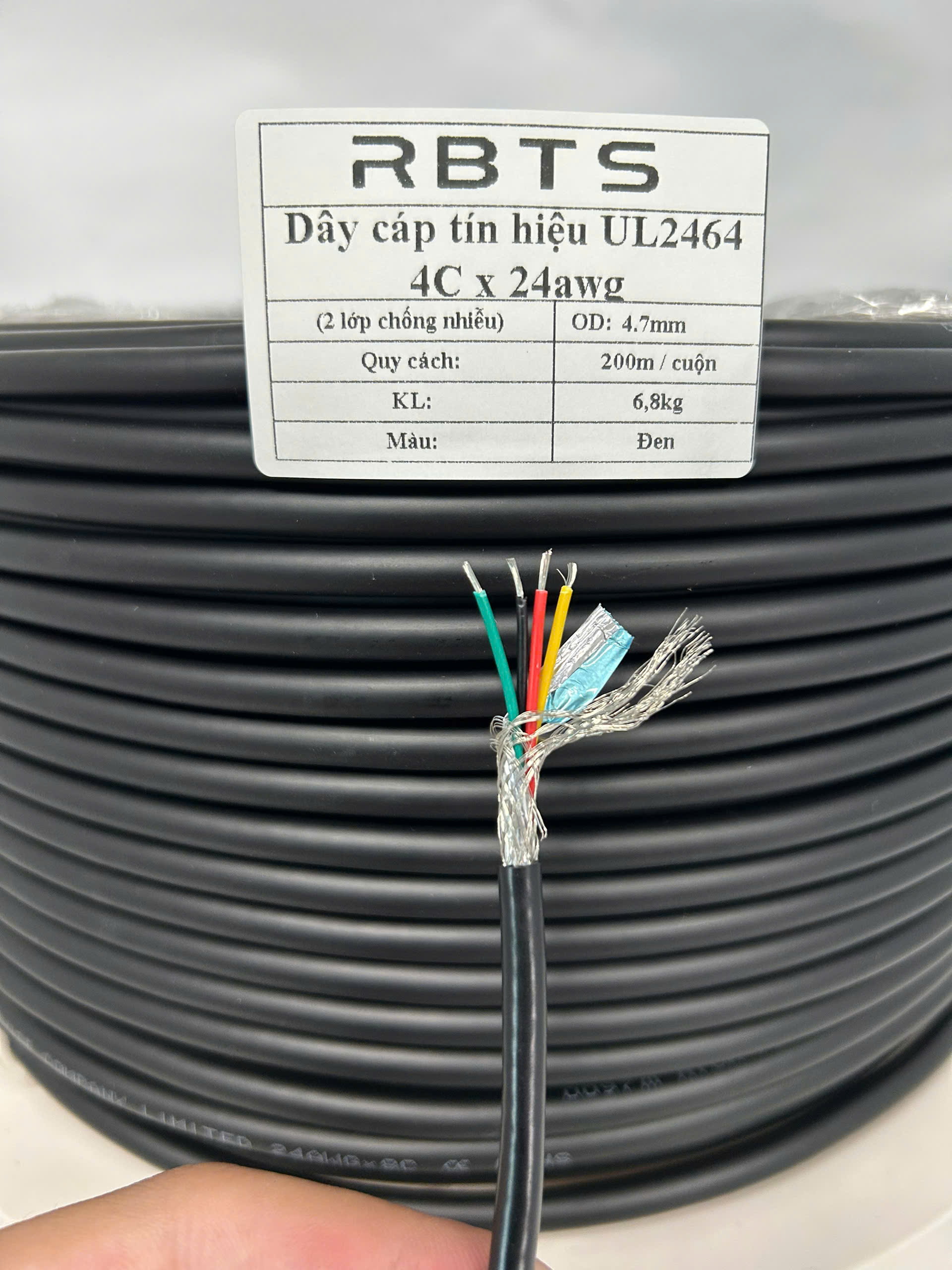 Cáp tín hiệu UL2464 - 2 lớp chống nhiễu