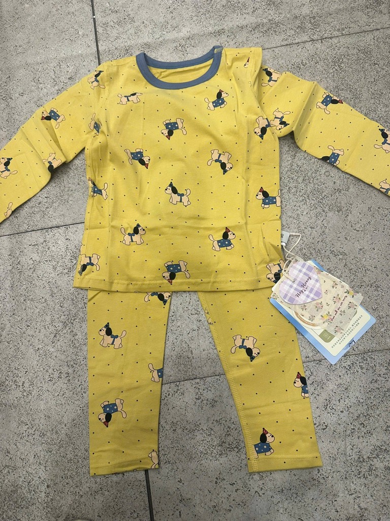 Bộ ngủ chính hãng chó cute cho bé trai-bé gái