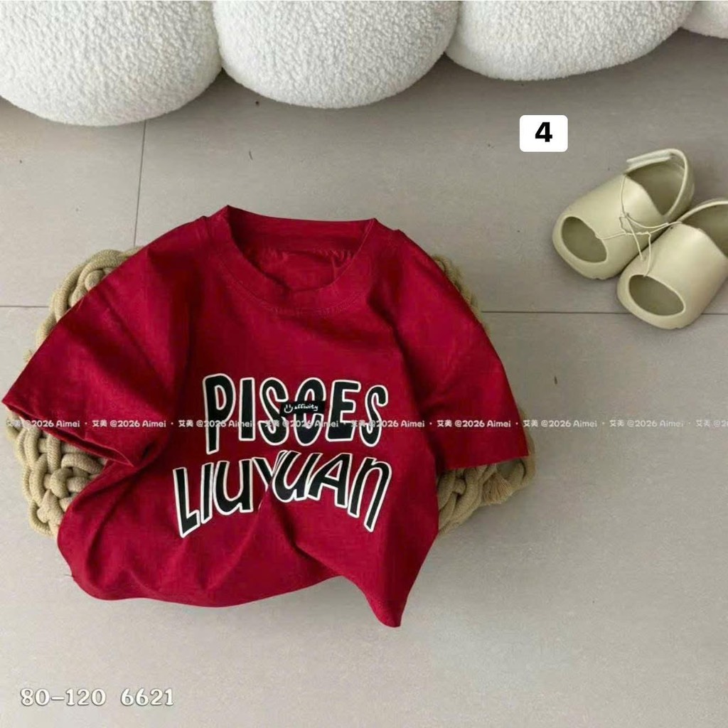 Áo thun đỏ diện Tết cho bé trai- bé gái