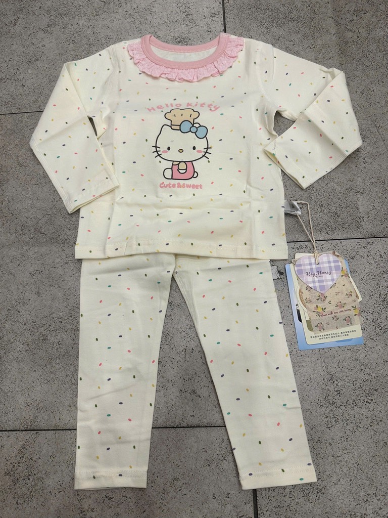 Bộ ngủ chính hãng mèo cute cho bé gái