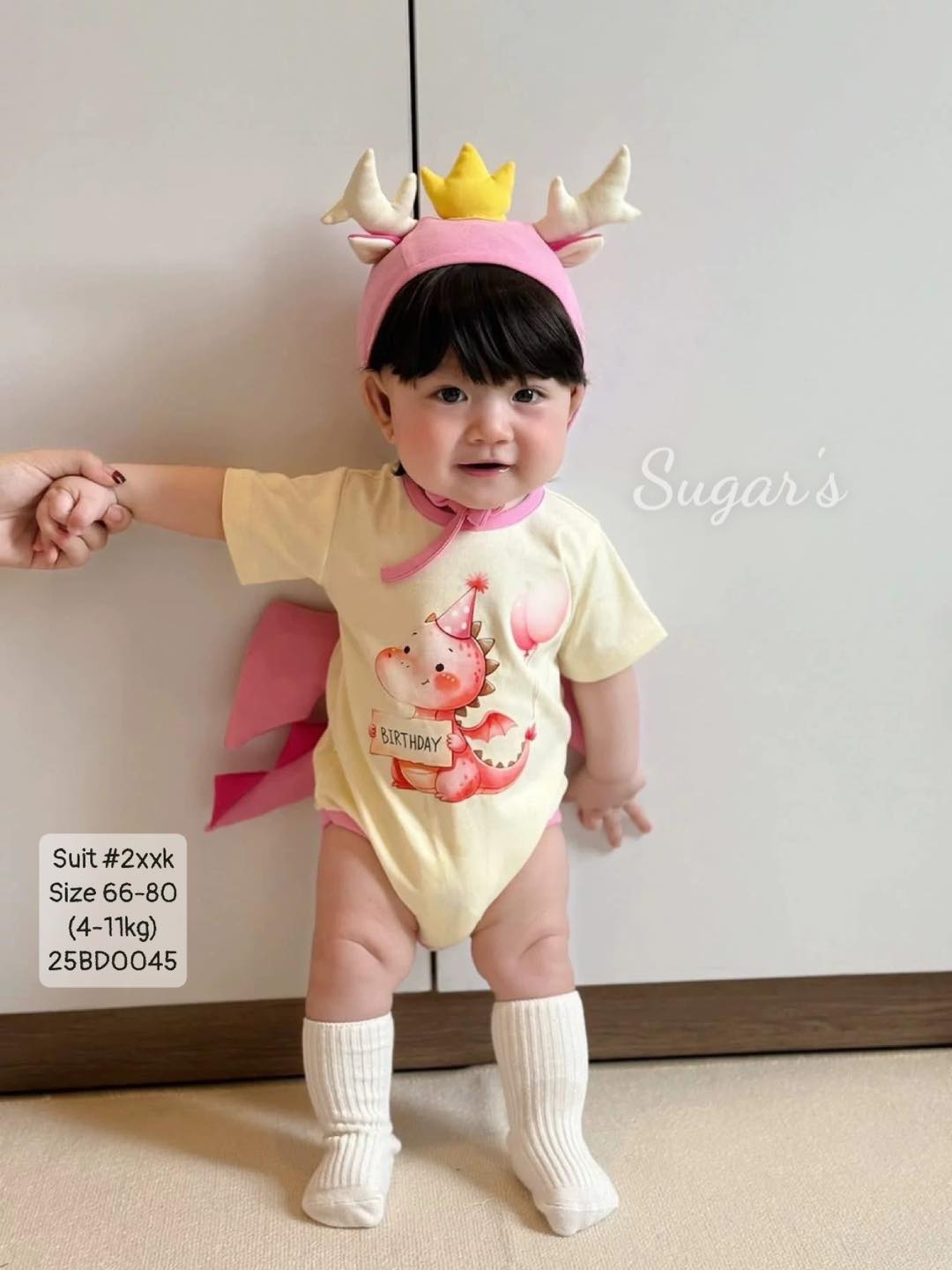 Body suit sinh nhật rồng con cho em bé gái