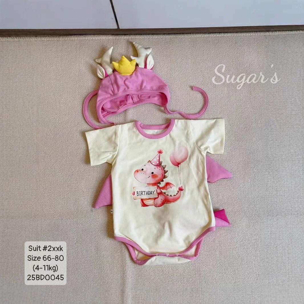 Body suit sinh nhật rồng con cho em bé gái