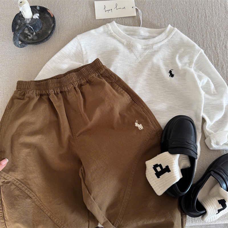 Quần polo bo chun style Hàn basic cho bé trai