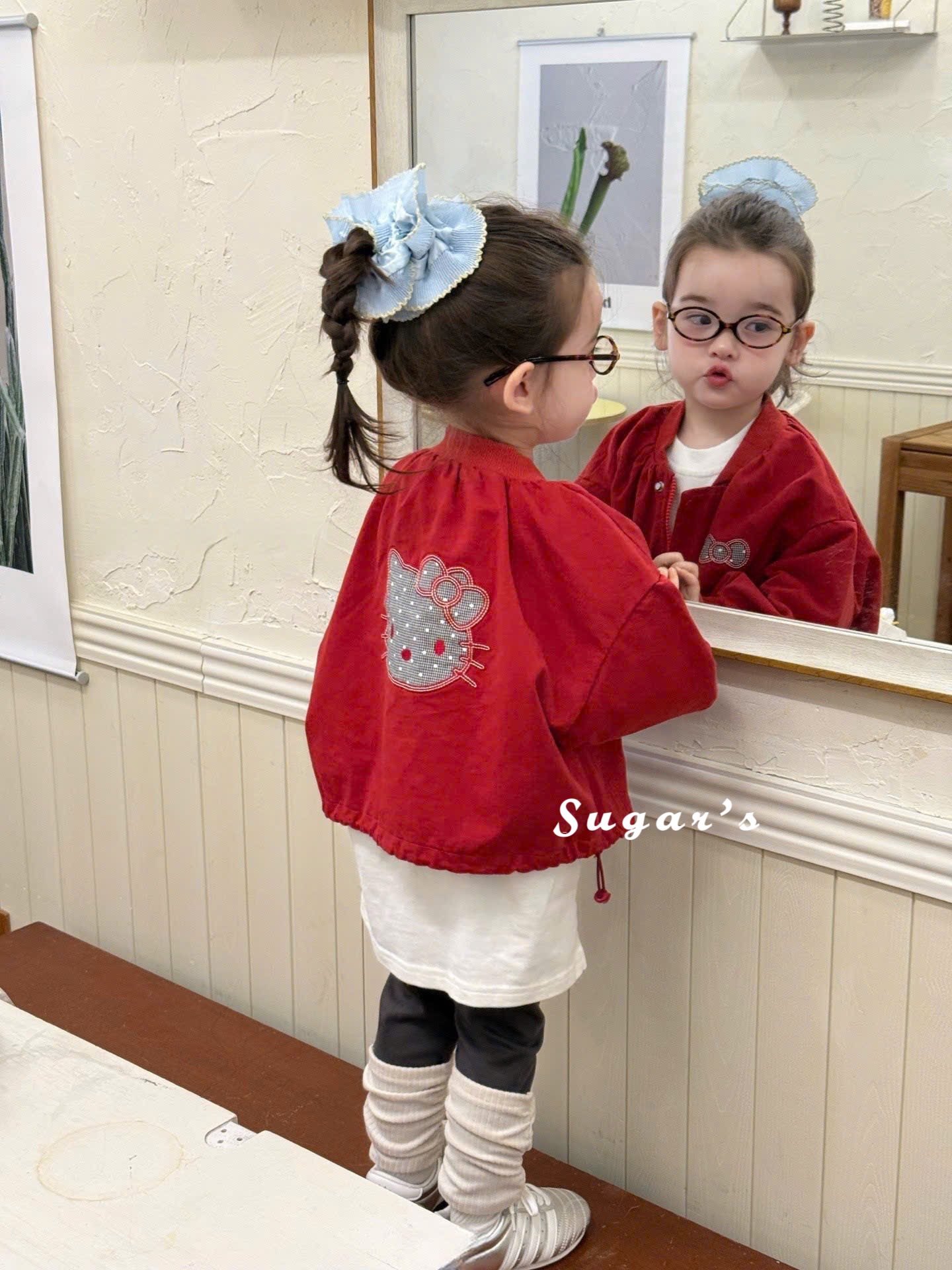 Áo khoác mèo cute cho bé gái