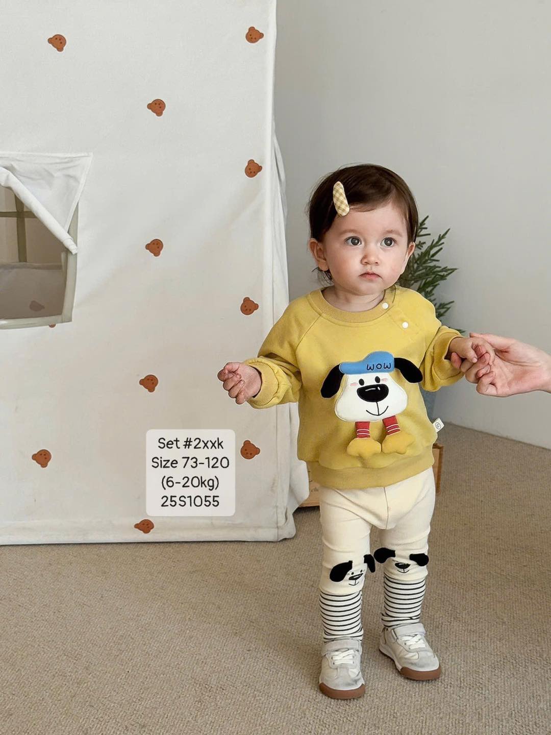 Set áo sweater kèm quần legging cho em bé trai, em bé gái