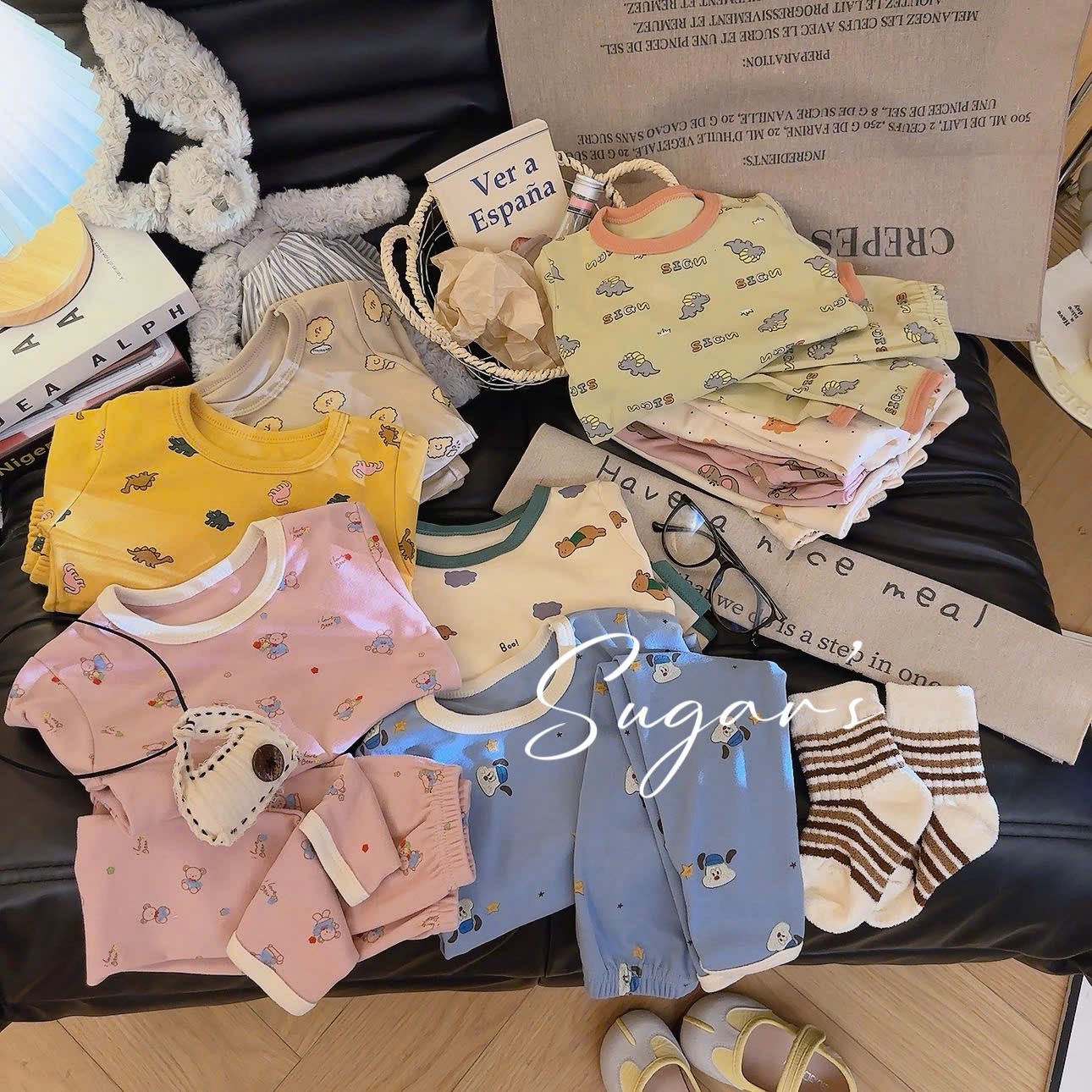 Bộ ngủ dài tay giá siêu hời nhiều họa tiết cho bé trai/bé gái