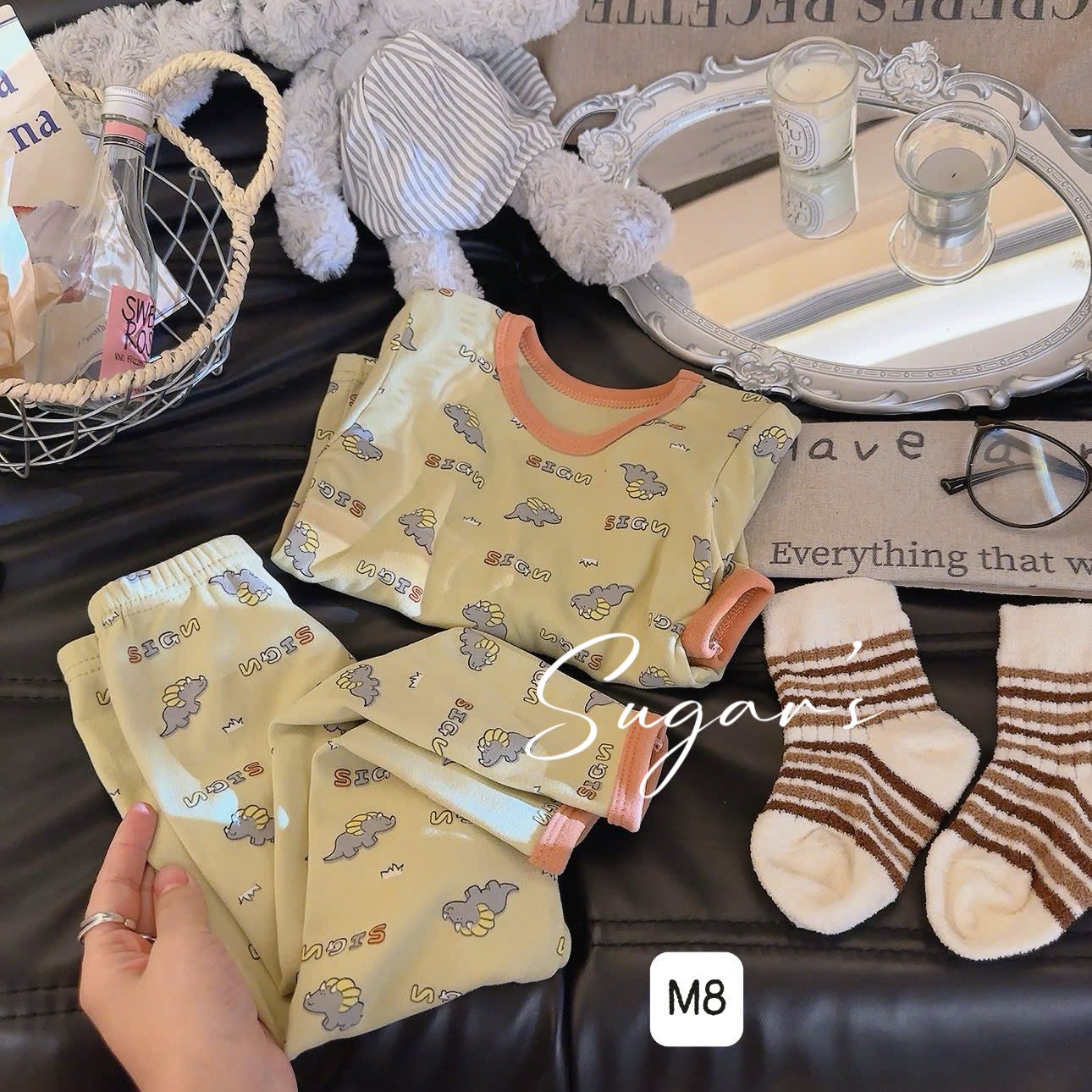 Bộ ngủ dài tay giá siêu hời nhiều họa tiết cho bé trai/bé gái