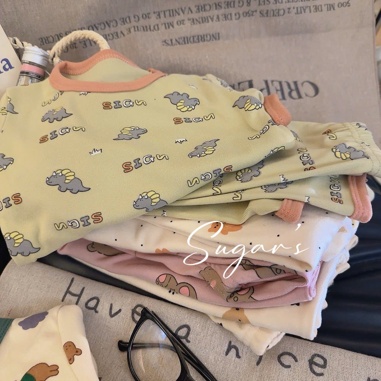 Bộ ngủ dài tay giá siêu hời nhiều họa tiết cho bé trai/bé gái