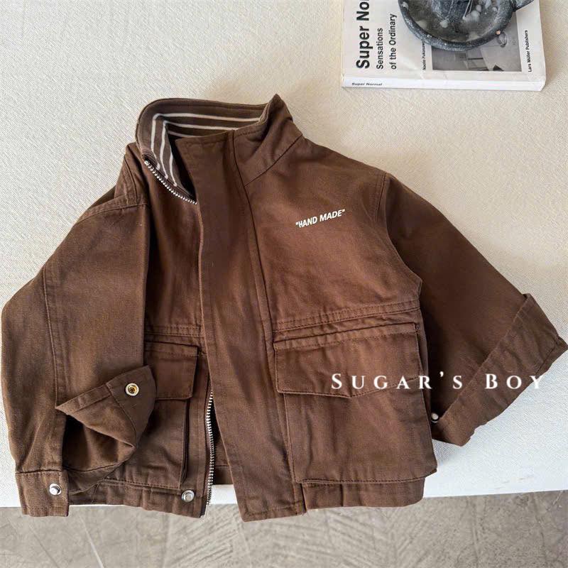 Áo khoác kaki tone Hàn cho bé trai