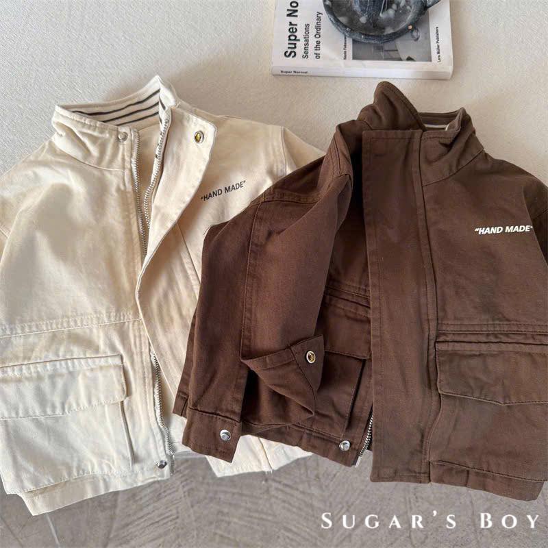 Áo khoác kaki tone Hàn cho bé trai