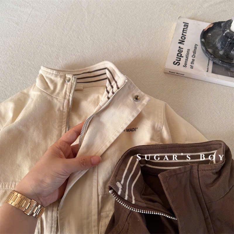 Áo khoác kaki tone Hàn cho bé trai