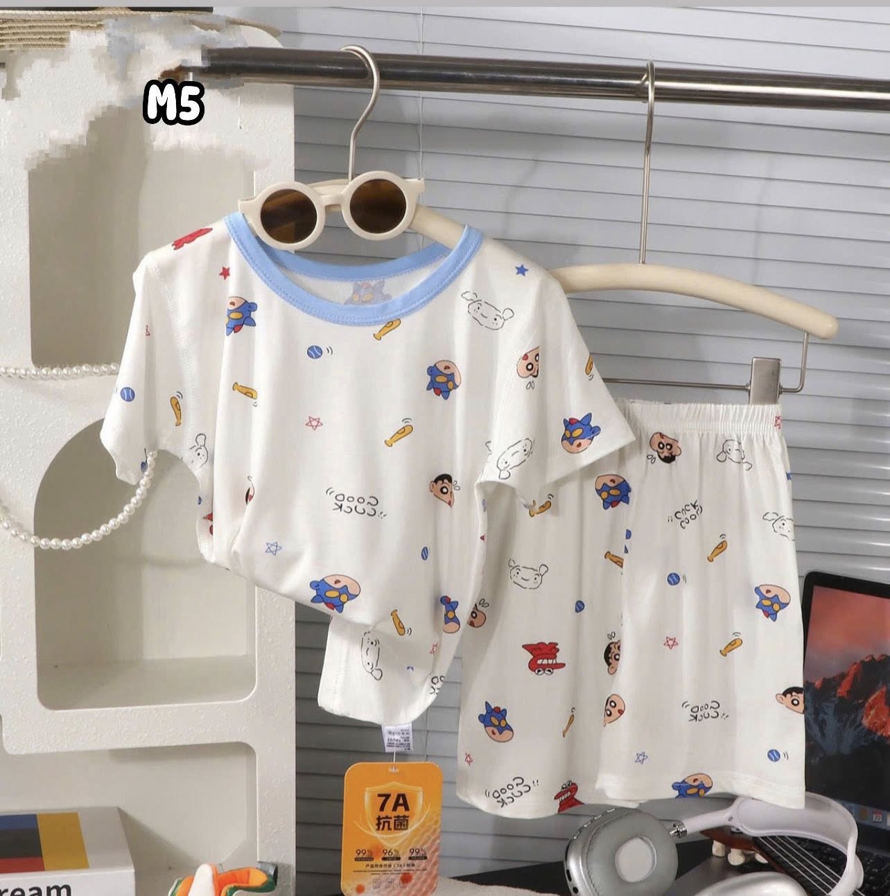 Bộ ngủ thun lạnh ngắn tay best choice cho bé trai, bé gái