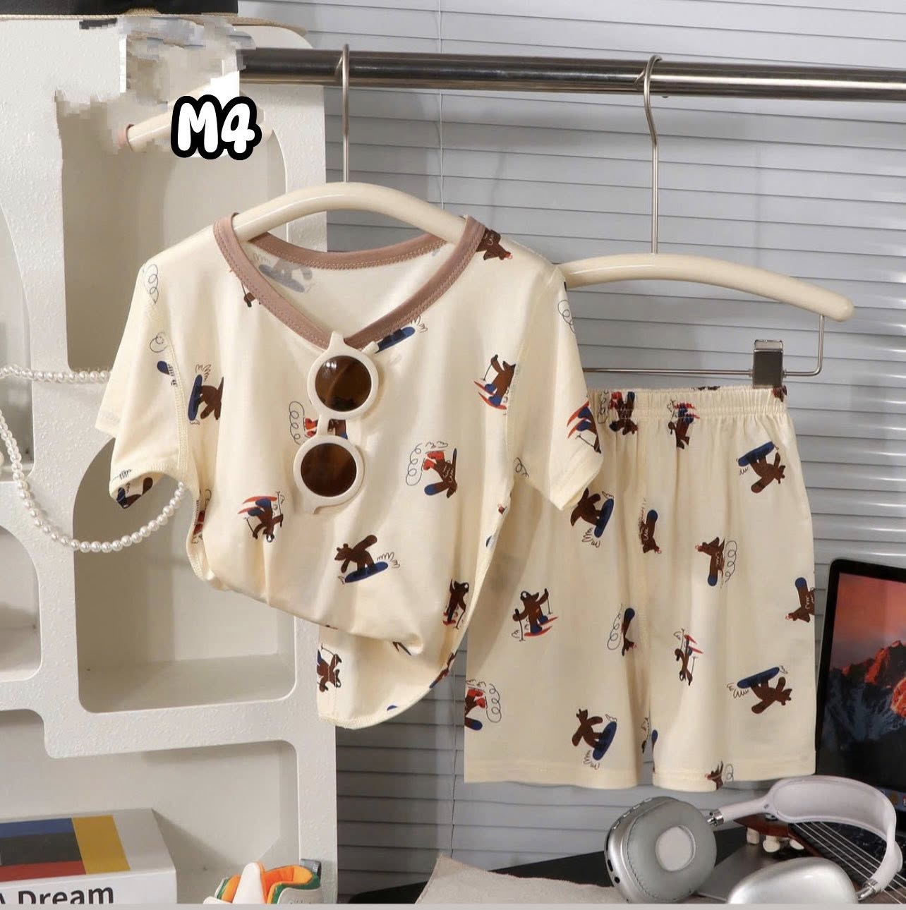 Bộ ngủ thun lạnh ngắn tay best choice cho bé trai, bé gái